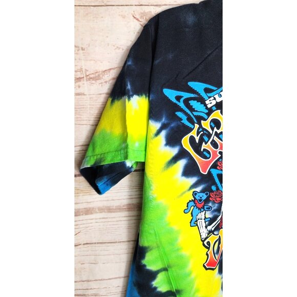 Gildan Ultra Cotton Medium Crew Neck Grateful Dead Skeleton Graphics Tie Dye Sho - Picture 5 of 16